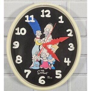 the simpsons vintage RARE original promo clock 1990 Works! collectibles WORKING!
